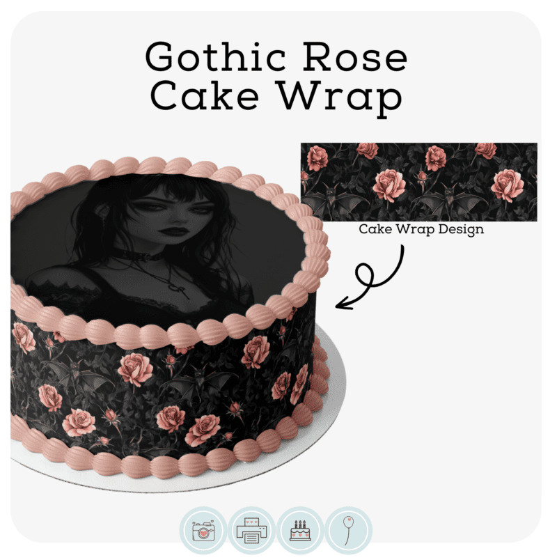 Cake Wrap | Gothic Rose